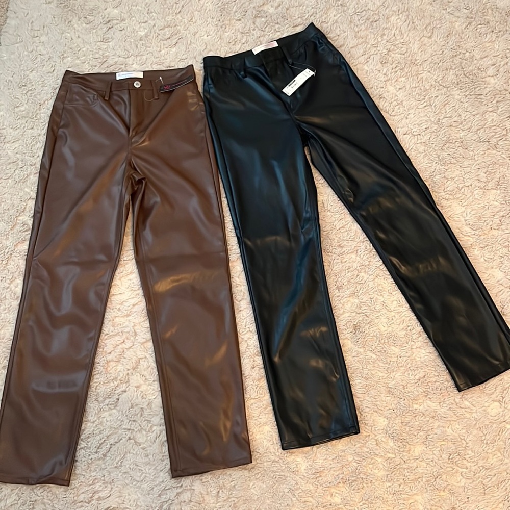 NWT No Boundaries Faux Leather pants size 3